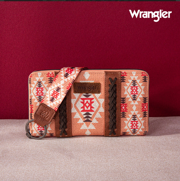 2024 New Wrangler Aztec Southwestern Pattern Canvas Wallet With Wristl –  Rocky Top Holsters