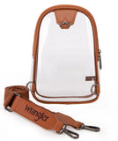WG87-226 Wrangler Clear Sling Bag/Crossbody/Chest Bag - Brown