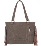 TR146G-8317 Trinity Ranch Hair On Cowhide Concealed Carry Tote-Coffee