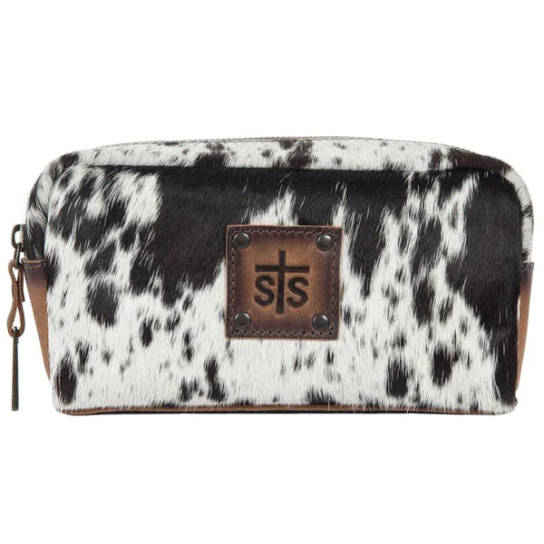 StS Ranchwear Classic Cowhide Collection Bebe Cosmetic Bag